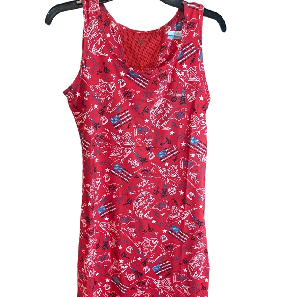 Columbia Red Patterned Women's Dress